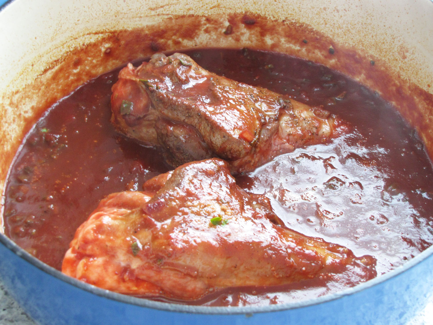 Oven Braised Lamb Shanks In Tomato Sauce Food In Brief