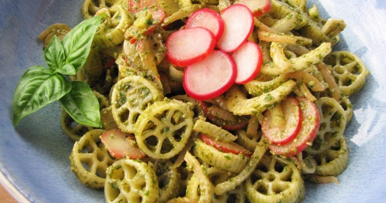 Pesto with Fennel and Radishes