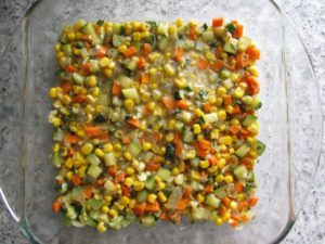 Place Veggie Layer in 8x8 dish