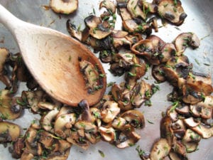Thyme Mushrooms Cooked