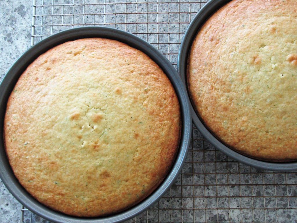 Cake Layers Baked in Pans