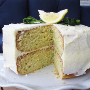 Zucchini Lemon Layer Cake Sliced