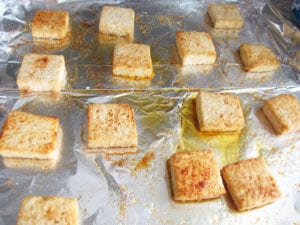 Baked Tofu on Sheet Pan