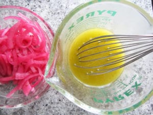 Vinaigrette and Pickled Onions
