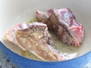 Searing Lamb Shanks