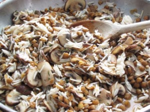 Mushrooms with added ingredients
