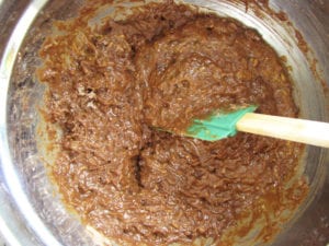 batter with dry ingredients