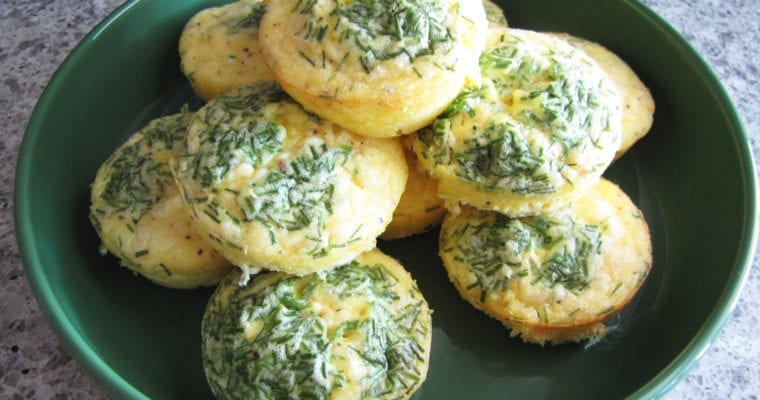 Goat Cheese Chive Quiche Cups