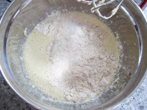 Add dry ingredients and mix until incorporated