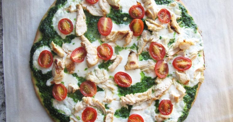 Chicken Pizza with Spinach Pesto