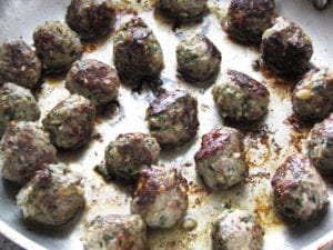 Browned meatballs
