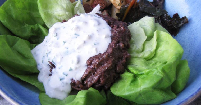 Blue Cheese Burger Lettuce Wraps