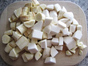 Parsnip, Turnip and Garlic Chunks