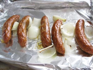 Roasted Italian Sausage and Onions