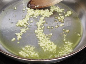 Sautéing Garlic