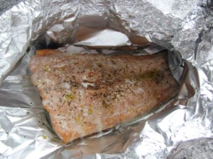 Baked Salmon in a foil packet