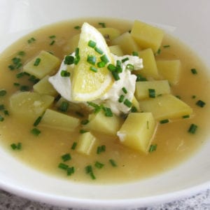 Lemon Chive Potato Soup