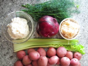 Sauerkraut Potato Salad Ingredients