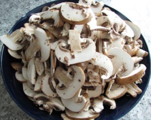 Thinly Sliced Mushrooms