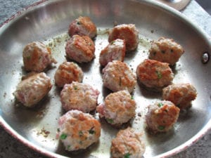 Turkey Meatballs Seared on 3 Sides