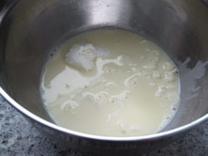 White Chocolate and Cream Cheese with half cup of hot mixture