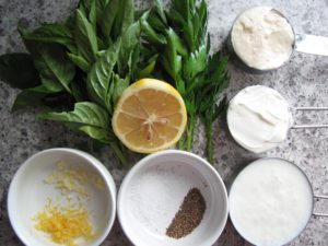 Basil Lemon Buttermilk Dressing Ingredients