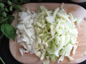 Chopped Fennel and Onions