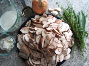 Mushroom Stroganoff Ingredients
