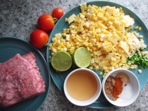 Pork and Corn Lettuce Taco Ingredients