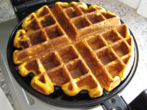 Waffle on the waffle iron