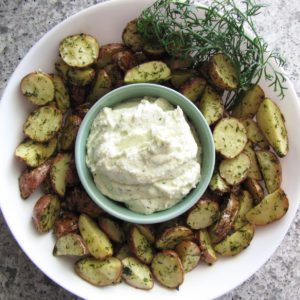 Dill Roasted Potatoes with Whipped Feta Dip