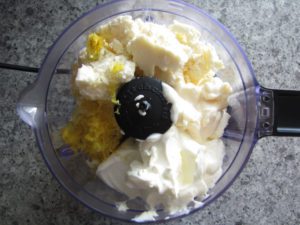 Feta, Sour Cream, Mayonnaise and Lemon Zest