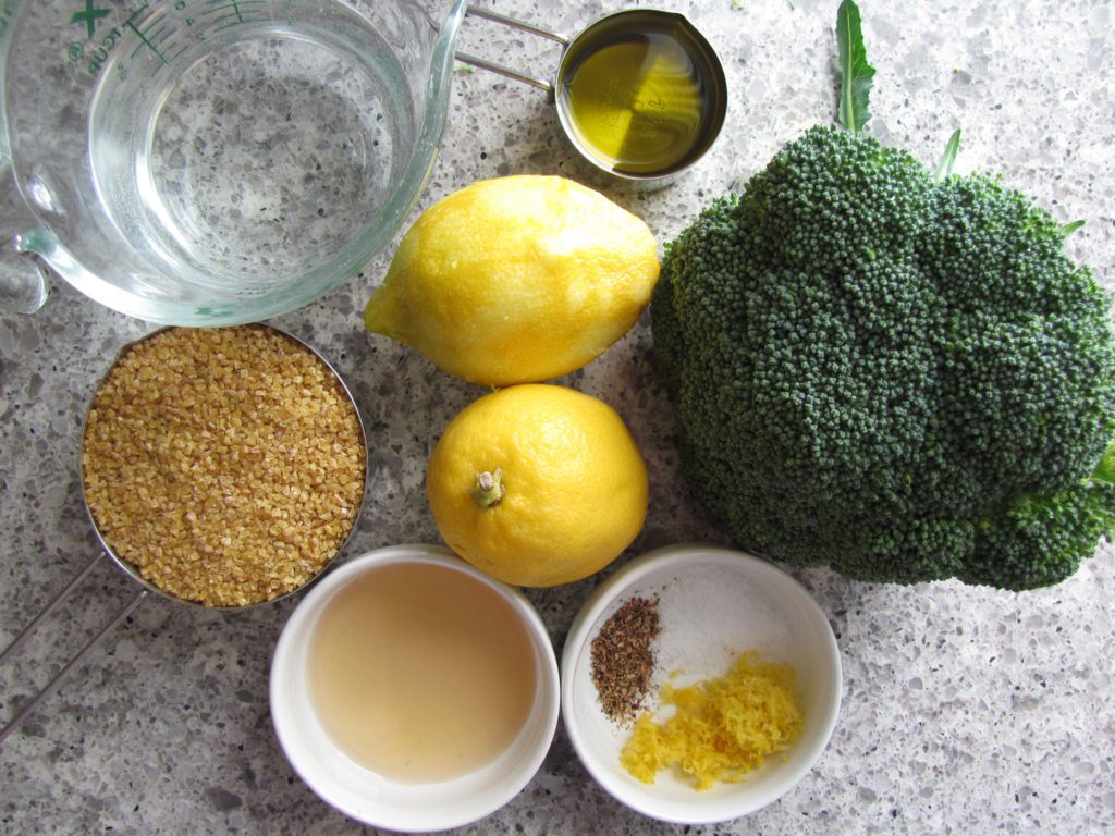 Broccoli Bulgur Salad Ingredients