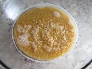 Bulgur Absorbing Boiling Water