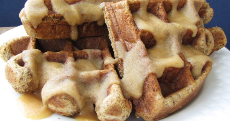 Apple Cinnamon Flax Waffles