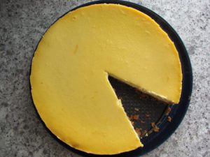 Lemon Agave Cheesecake Sliced