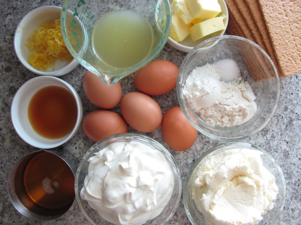 Lemon Agave Cheesecake Ingredients