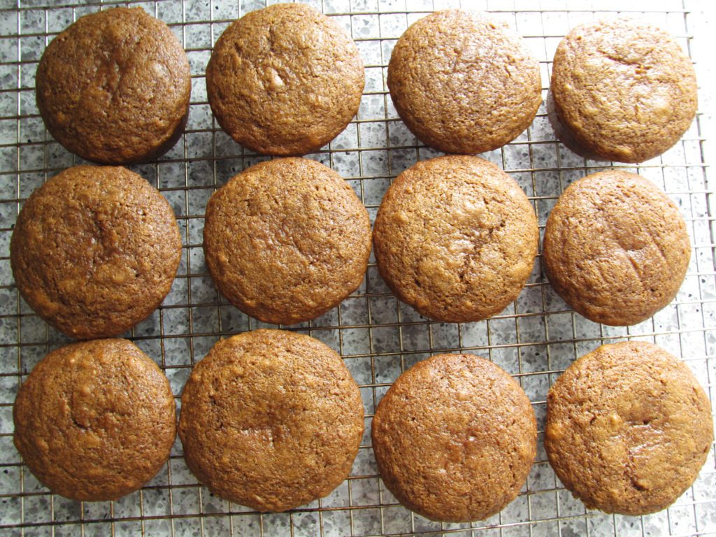 Orange Chai Gingerbread Muffins cooling