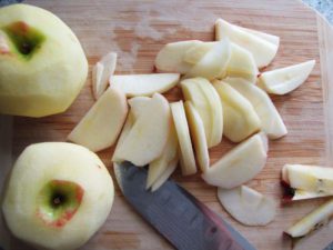 Sliced Honeycrisp Apples
