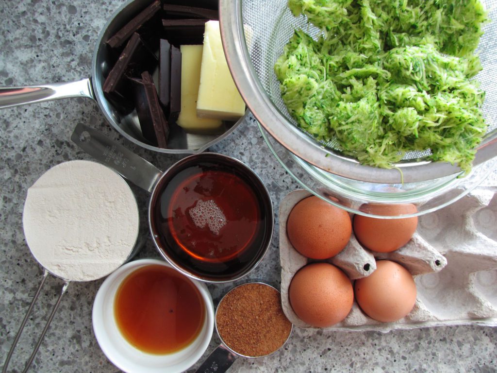 Zucchini brownies ingredients