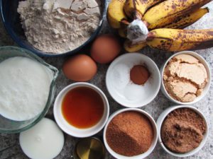 Peanut Butter Banana Flax Waffles Ingredients